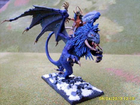 Sorceress on manticore by bazwad