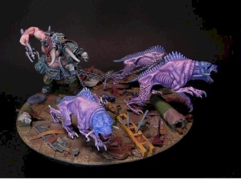 Renegade ogryn with hounds by JerzyK