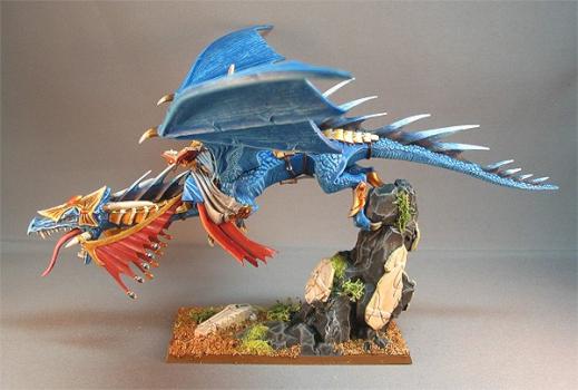 High Elf Mage On Dragon 2 by Miniature Art Studio