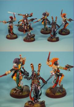 ELDAR HARLEQUIN FALCON SQUAD by a vince