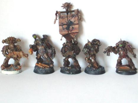 Death Guard Army Squad #01/w icon bearer by BigWill