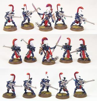 Eldar Dire Avengers of Saim-Hann with Exarch by richardvan