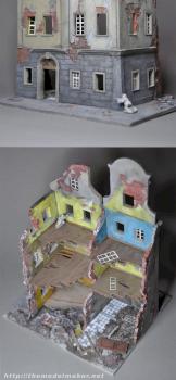 Destroyed European Building for Flames of War 15mm by madesign
