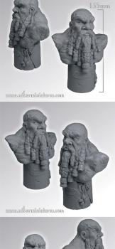 Dwarf Warrior Bust by Scibor