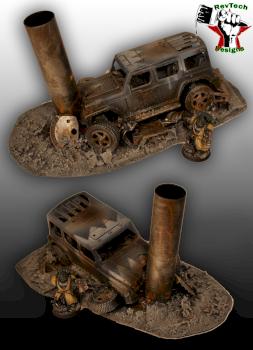 Crushed jeep by Starfog