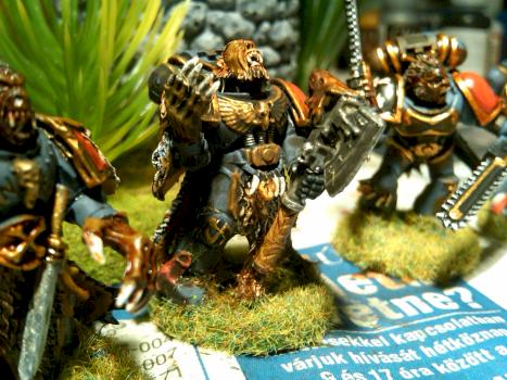 Mark of the Wulfen grey hunter turning, using MaxMini's werewolf heads by markotan
