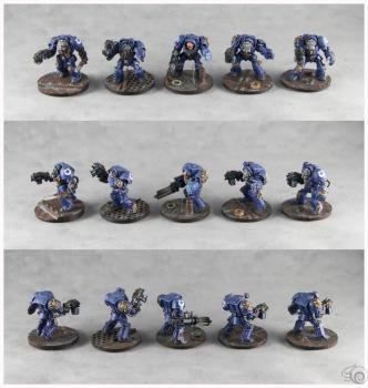 WARHAMMER 40K / Ultramarines / Terminator Squad by minichameleon