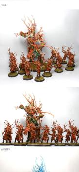 aos four season sylvaneth treelord and dryads by passinghunter