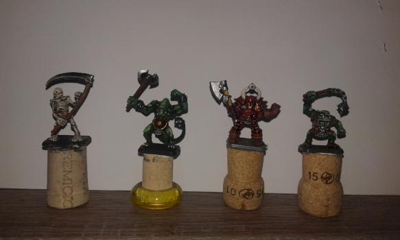 Heroquest: Skeleton, Fimir, Chaos Warrior, Orc by scrapbrain