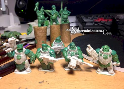 Sci Fi Dwarves work in progress by Scibor