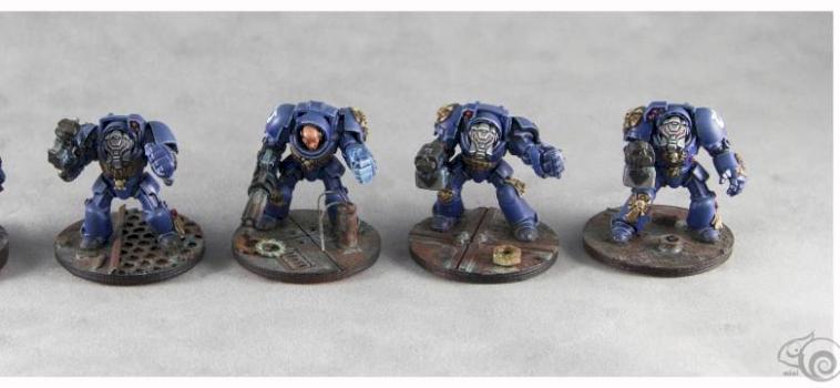WARHAMMER 40K / Ultramarines / Terminator Squad by minichameleon