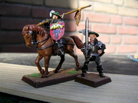 Mordheim Freelancer Knight - Horse and on foot. by Tezcatlipoca