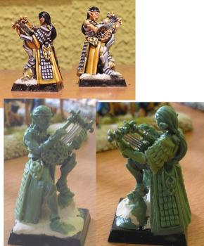 High elves spearmen musician/Musico de los lanceros de Saphery by juza