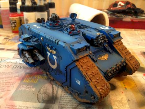 Ultramarines Space Marine Land Raider by HeavyTankBuilder