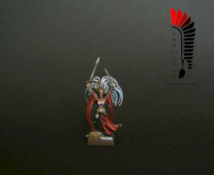 Dark elf Hellebron by Sarmatia Painting Studio