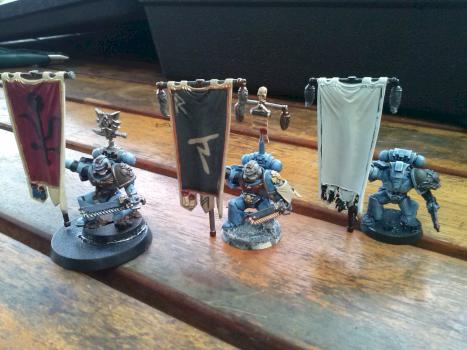 Space wolf Grey Hunter Standard Bearer by W01F