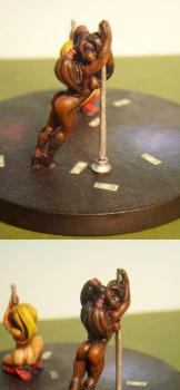 Two loverly pole-dancers by Hasslefree Miniatures by smilie23