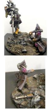 [duel]celestin vs death korps commissar (other pics) by greengoblin