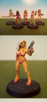 Babes in bikinis, girls with guns  by Copplestone Castings by smilie23