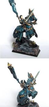 High Elf Lord / Standard Bearer on horse by johnnykangur