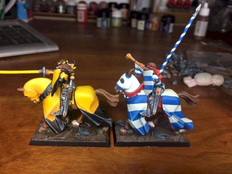 Bretonnian errant knights by Salverius