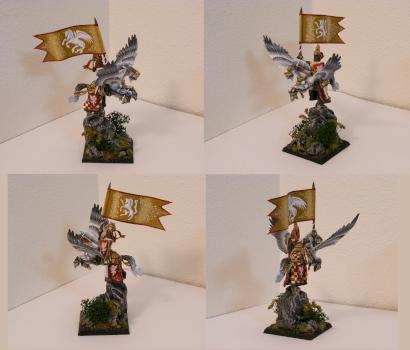 Bretonnian Pegasus Knight Standard Bearer by Eclipseddstny