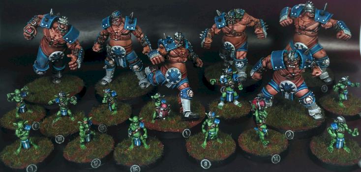 Blood bowl ogre team by raivan