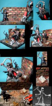 Jack the Ripper escaping by Jet Pack! The fiend must be stopped! by Byteknight