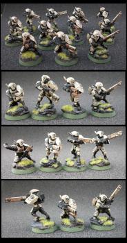 Tau Firewarrior Squad 1 by rumplemaster