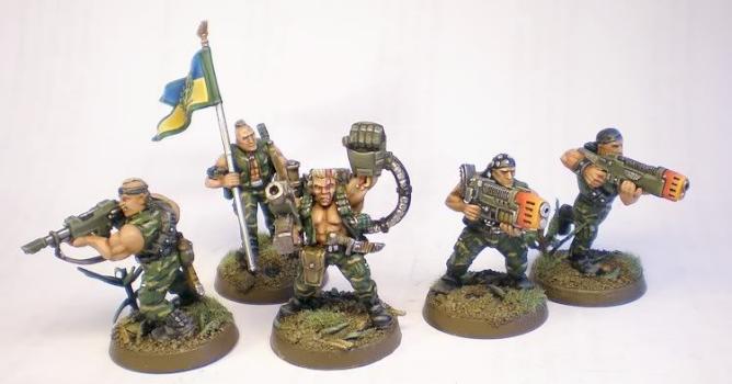 Imperial Guard Company Command Squad by Sigur