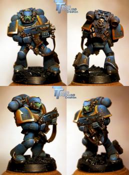 Space marine - Chapitre Ultramarine by iwok