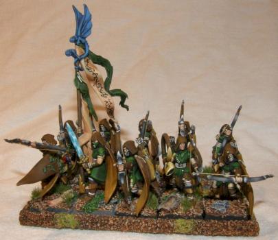 Wood elf warrior unit by Sperber
