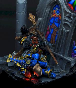 Njal Stormcaller vs. Thousand Sons diorama by Flameon