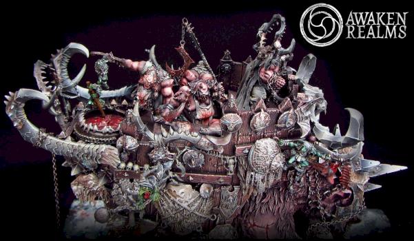 Chaos war mammoth Diorama (closeups) by Awaken Realms