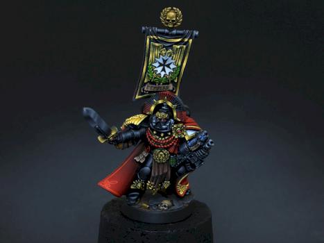 Black Templars space marines capitan by Flameon