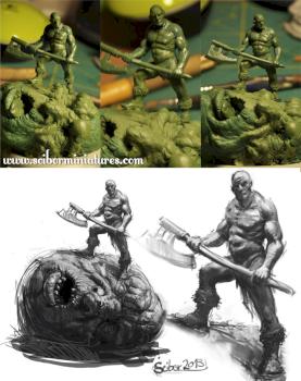 Giant Slayer work in progress by Scibor