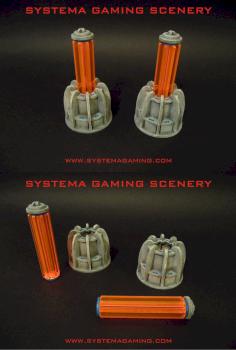 BASE-0 Power Generators - MDF laser cut terrain by SystemaGamingScenery