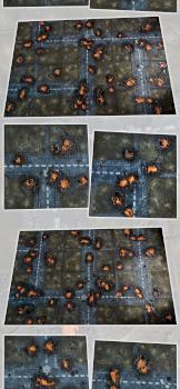 MODULAR 72x48 LAVA CITY GAMEBOARD w40k, scenery terrain by studiolevel