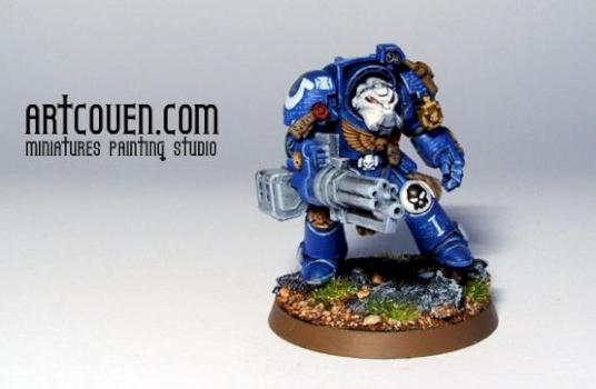Ultramarines Terminator with Assault Cannon 2 by artcoven