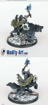 Wolf Lord on Thunderwolf (Black Style) by MadFlyArtStudio