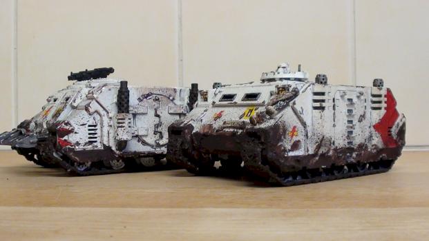 Seige of Terra era White Scar Rhinos by phagosith