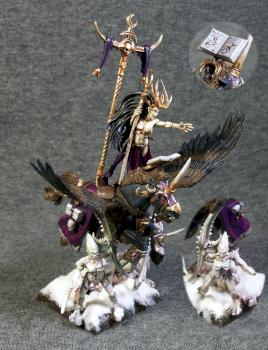 Dark Elf Sorceress on pegas by Grigory