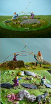 Diorama La Querelle Magique (elf mage and sorceress) by David Kolacinski