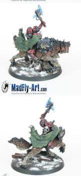 Wolf Lord on Thunderwolf (Red Style) by MadFlyArtStudio
