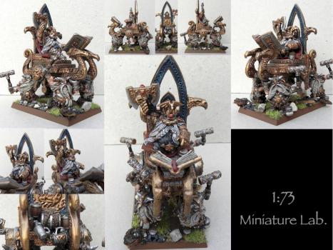 Dwarf King on Throne by 1a73MiniatureLab