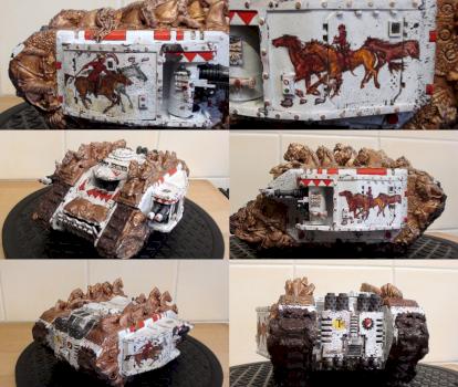 Siege of Terra Era: Primarch Land Raider, The White Jaw of the Khan by phagosith