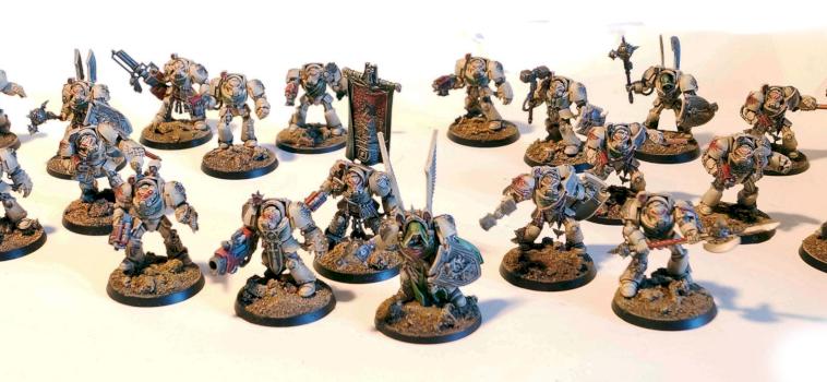 Dark Angels Space Marines, Deathwing Terminator Army with Belial by clive_is_great
