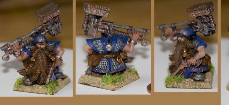 Dwarf master engineer with great weapon by Nasekomaya