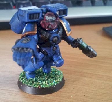 Space Marine (Ultramarine) Assault Sergeant by Kalkstein