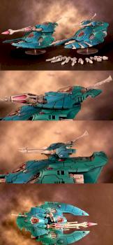 Craftworld Eldar Mymeara Fire Prism and Wave Serpent by TheWarmastersRevenge